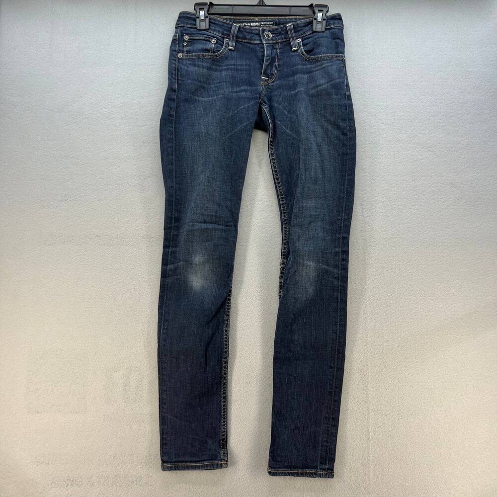 Big Star Women's 1974 Sweet Skinny Ultra Low Rise Size 26R Blue Dark Wash